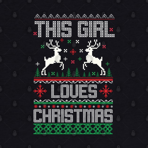 This Girl Loves Christmas Sweater by MZeeDesigns